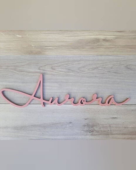 Nome de Parede Personalizado em mdf - Linha Hl - Aurora