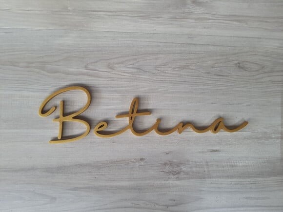 Nome de Parede Personalizado em mdf - Linha Hl - Betina