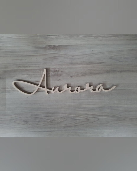 Nome de Parede Personalizado em mdf - Linha Hl - Aurora