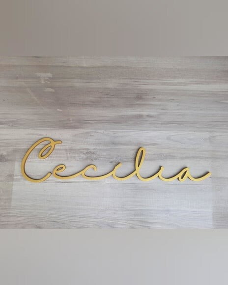 Nome de Parede Personalizado em mdf - Linha Hl - Cecília
