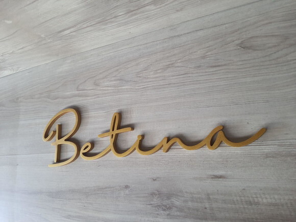 Nome de Parede Personalizado em mdf - Linha Hl - Betina