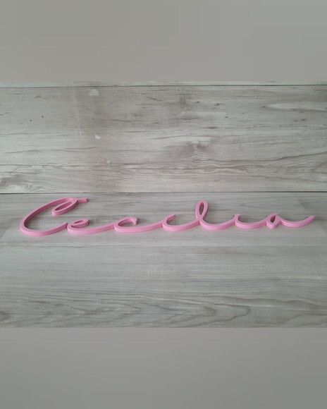 Nome de Parede Personalizado em mdf - Linha Hl - Cecília