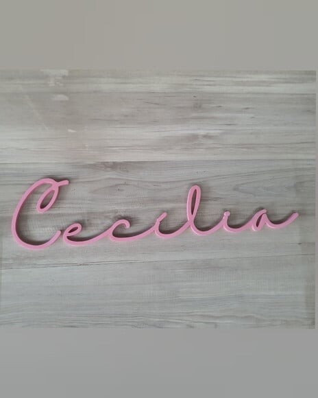 Nome de Parede Personalizado em mdf - Linha Hl - Cecília