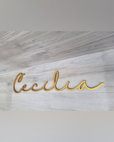 Nome de Parede Personalizado em mdf - Linha Hl - Cecília