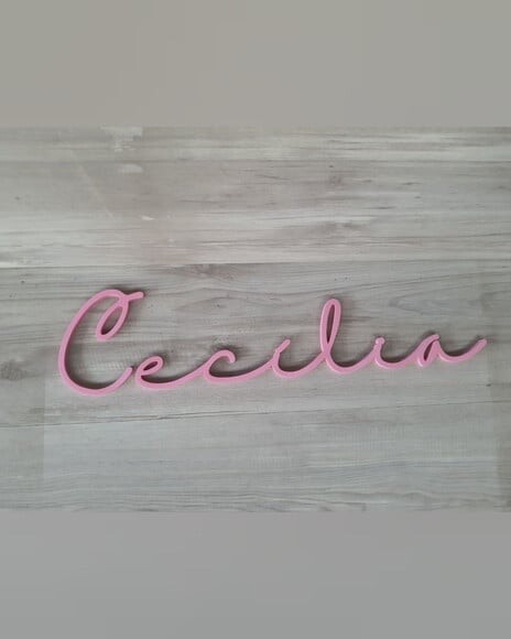 Nome de Parede Personalizado em mdf - Linha Hl - Cecília