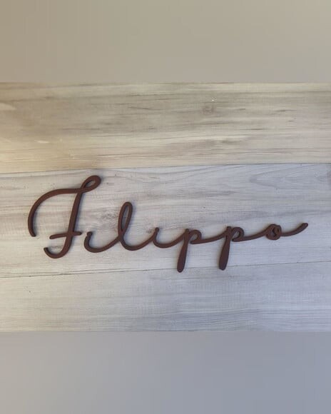 Nome de Parede Personalizado em mdf - Linha Hl - Filippo