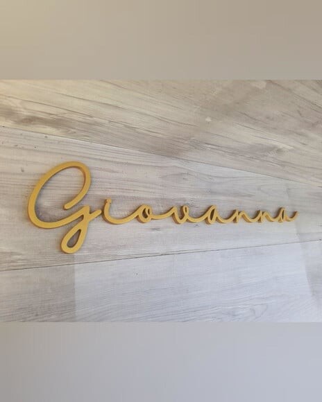Nome de Parede Personalizado em mdf - Linha Hl - Giovanna