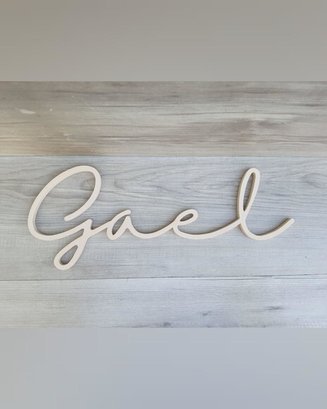 Nome de Parede Personalizado em mdf - Linha Hl - Gael