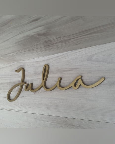 Nome de Parede Personalizado em mdf - Linha Hl - Julia