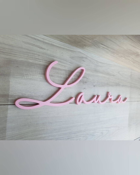 Nome de Parede Personalizado em mdf - Linha Hl - Laura