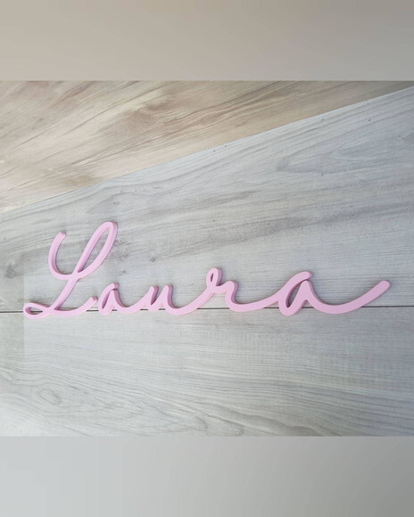Nome de Parede Personalizado em mdf - Linha Hl - Laura