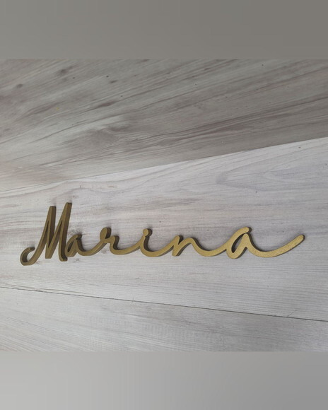 Nome de Parede Personalizado em mdf - Linha Hl - Marina
