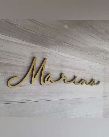 Nome de Parede Personalizado em mdf - Linha Hl - Marina