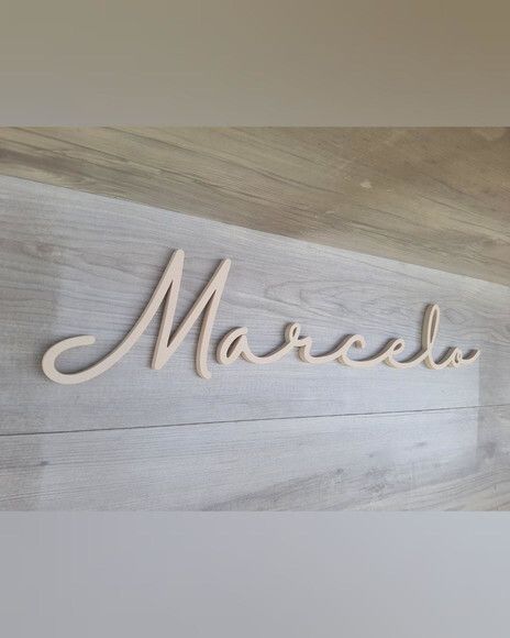 Nome de Parede Personalizado em mdf - Linha Hl - Marcelo