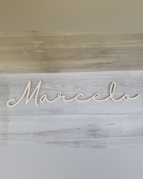 Nome de Parede Personalizado em mdf - Linha Hl - Marcelo
