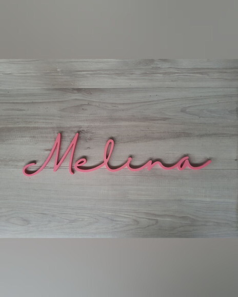 Nome de Parede Personalizado em mdf - Linha Hl - Melina