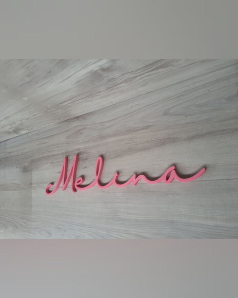Nome de Parede Personalizado em mdf - Linha Hl - Melina