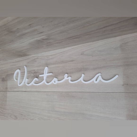 Nome de Parede Personalizado em mdf - Linha Hl - Victoria
