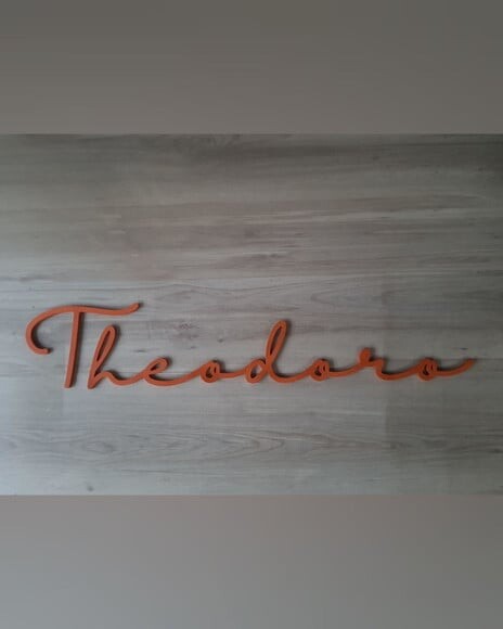 Nome de Parede Personalizado em mdf - Linha Hl - Theodoro