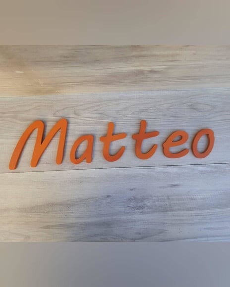 Nome de Parede Personalizado em mdf - Linha Mv - Matteo