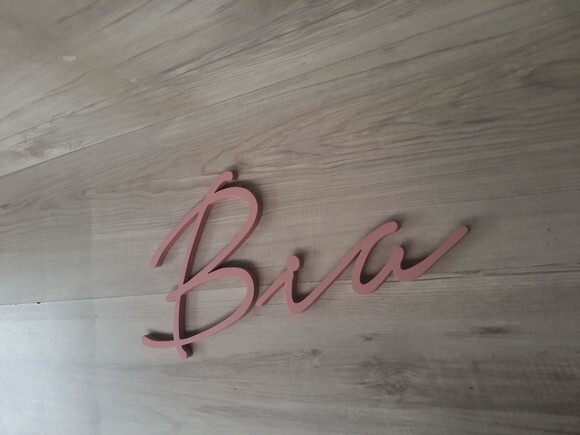 Nome de Parede Personalizado em mdf - Linha Nt - Bia