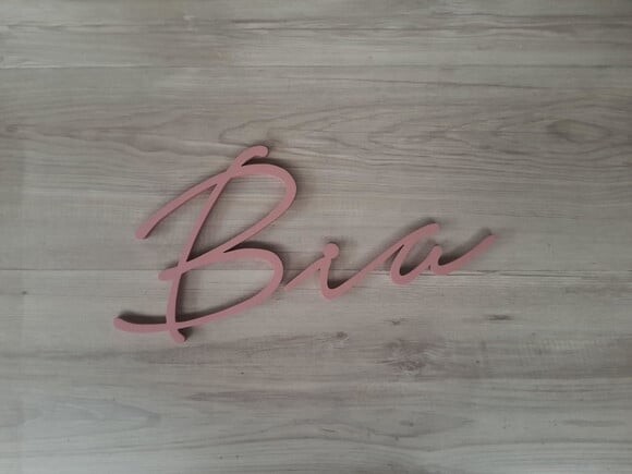 Nome de Parede Personalizado em mdf - Linha Nt - Bia