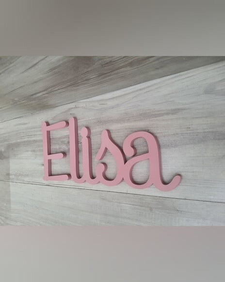 Nome de Parede Personalizado em mdf - Linha Ps - Elisa