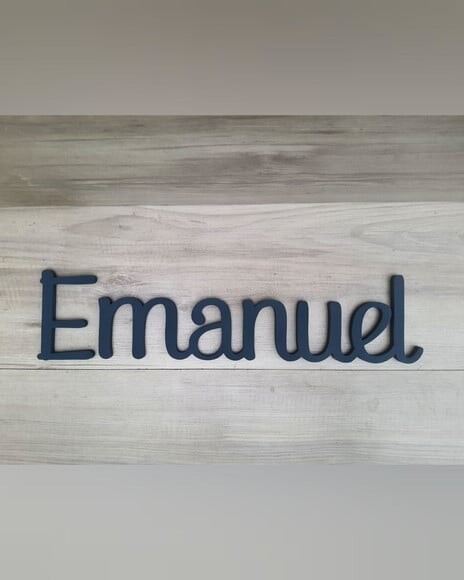 Nome de Parede Personalizado em mdf - Linha Ps - Emanuel