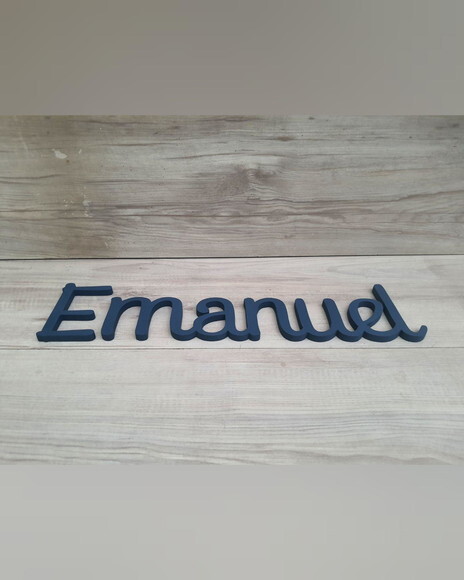 Nome de Parede Personalizado em mdf - Linha Ps - Emanuel