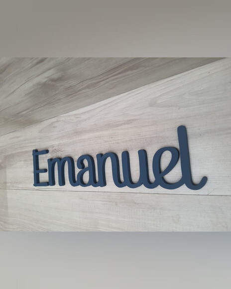 Nome de Parede Personalizado em mdf - Linha Ps - Emanuel