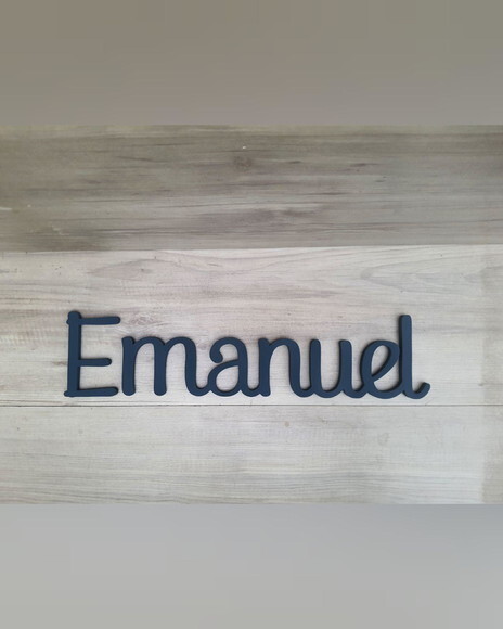 Nome de Parede Personalizado em mdf - Linha Ps - Emanuel