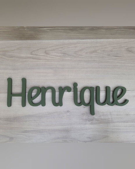 Nome de Parede Personalizado em mdf - Linha Ps - Henrique