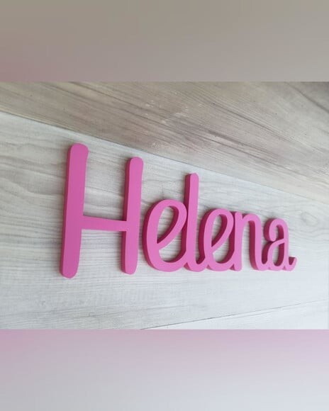 Nome de Parede Personalizado em mdf - Linha Ps - Helena