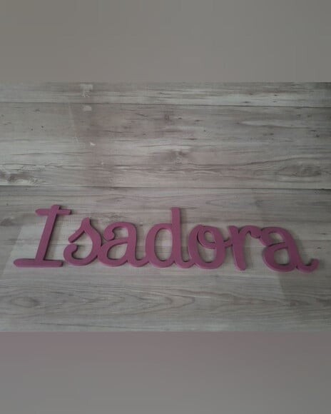 Nome de Parede Personalizado em mdf - Linha Ps - Isadora