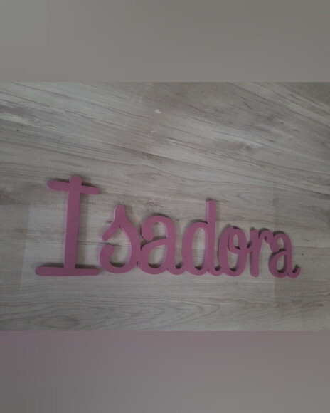 Nome de Parede Personalizado em mdf - Linha Ps - Isadora