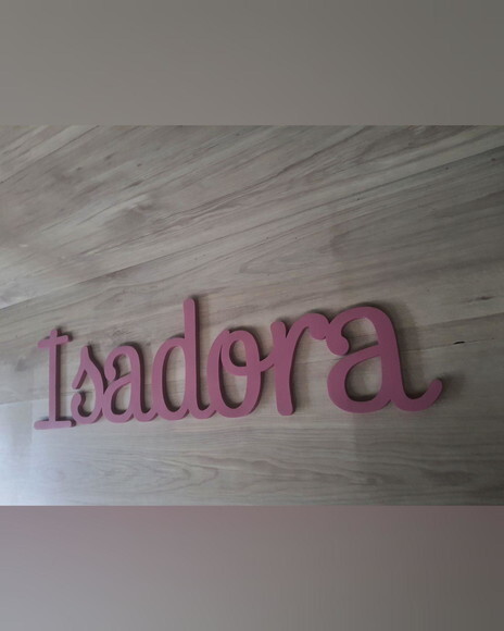 Nome de Parede Personalizado em mdf - Linha Ps - Isadora