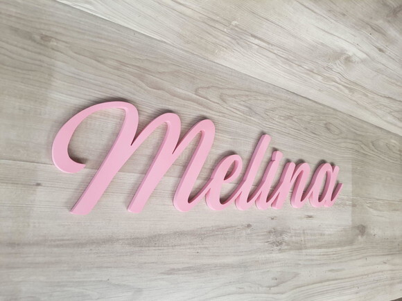 Nome de Parede Personalizado em mdf - Linha Ss - Melina