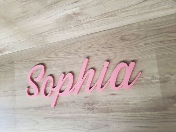 Nome de Parede Personalizado em mdf - Linha Ss - Sophia