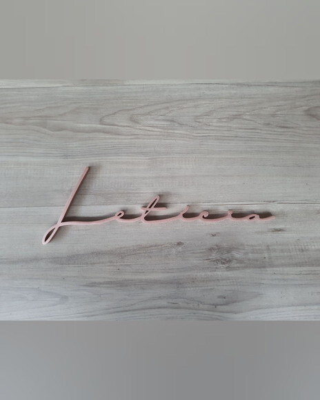Nome de Parede Personalizado em mdf - Linha Ty - Letícia