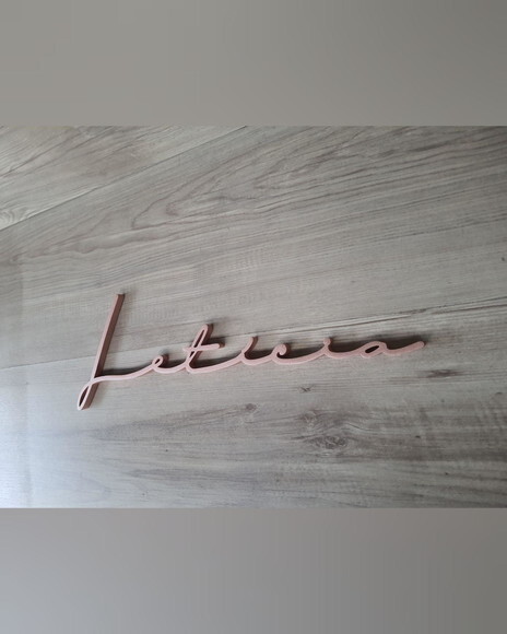 Nome de Parede Personalizado em mdf - Linha Ty - Letícia