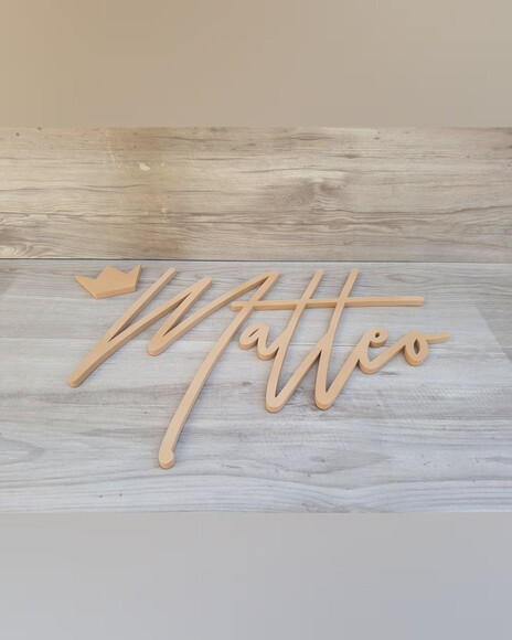 Nome de Parede Personalizado em mdf - Matteo - 34 cm