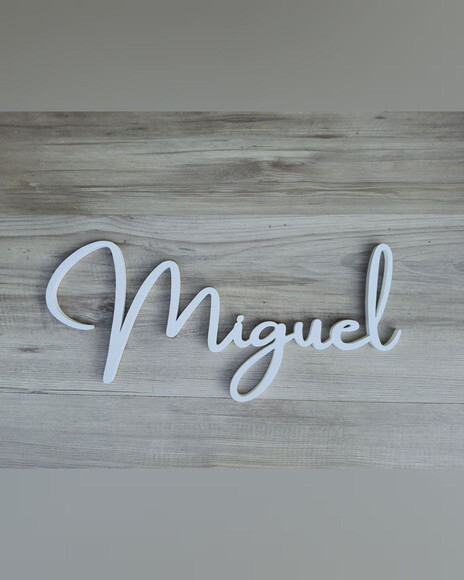 Nome de Parede Personalizado em mdf - Miguel - 18 cm
