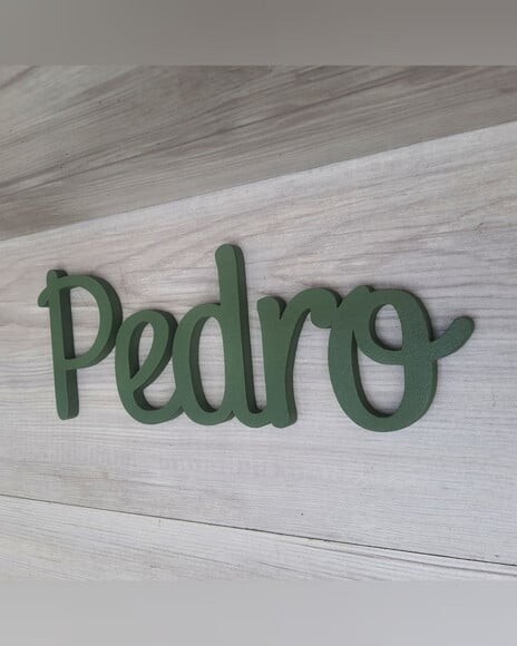 Nome de Parede Personalizado em mdf - Pedro - Linha Ps