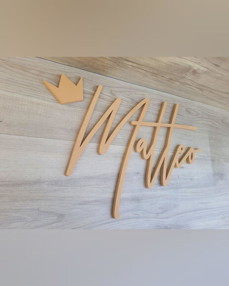 Nome de Parede Personalizado em mdf - Matteo - 34 cm