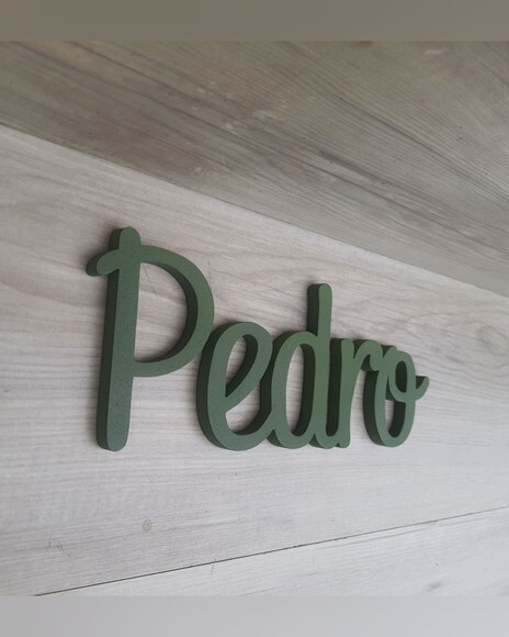 Nome de Parede Personalizado em mdf - Pedro - Linha Ps