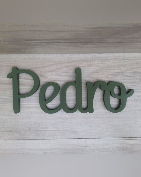 Nome de Parede Personalizado em mdf - Pedro - Linha Ps
