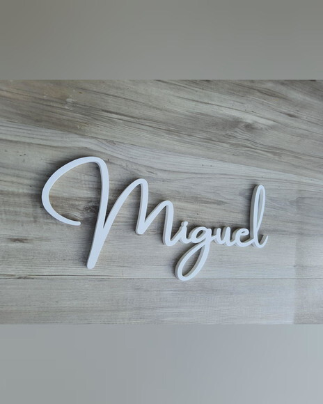 Nome de Parede Personalizado em mdf - Miguel - 18 cm