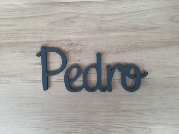 Nome de Parede Personalizado em mdf - Pedro - Linha Ps