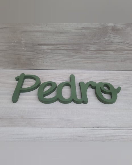 Nome de Parede Personalizado em mdf - Pedro - Linha Ps