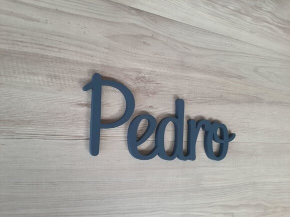 Nome de Parede Personalizado em mdf - Pedro - Linha Ps